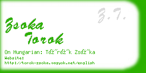 zsoka torok business card